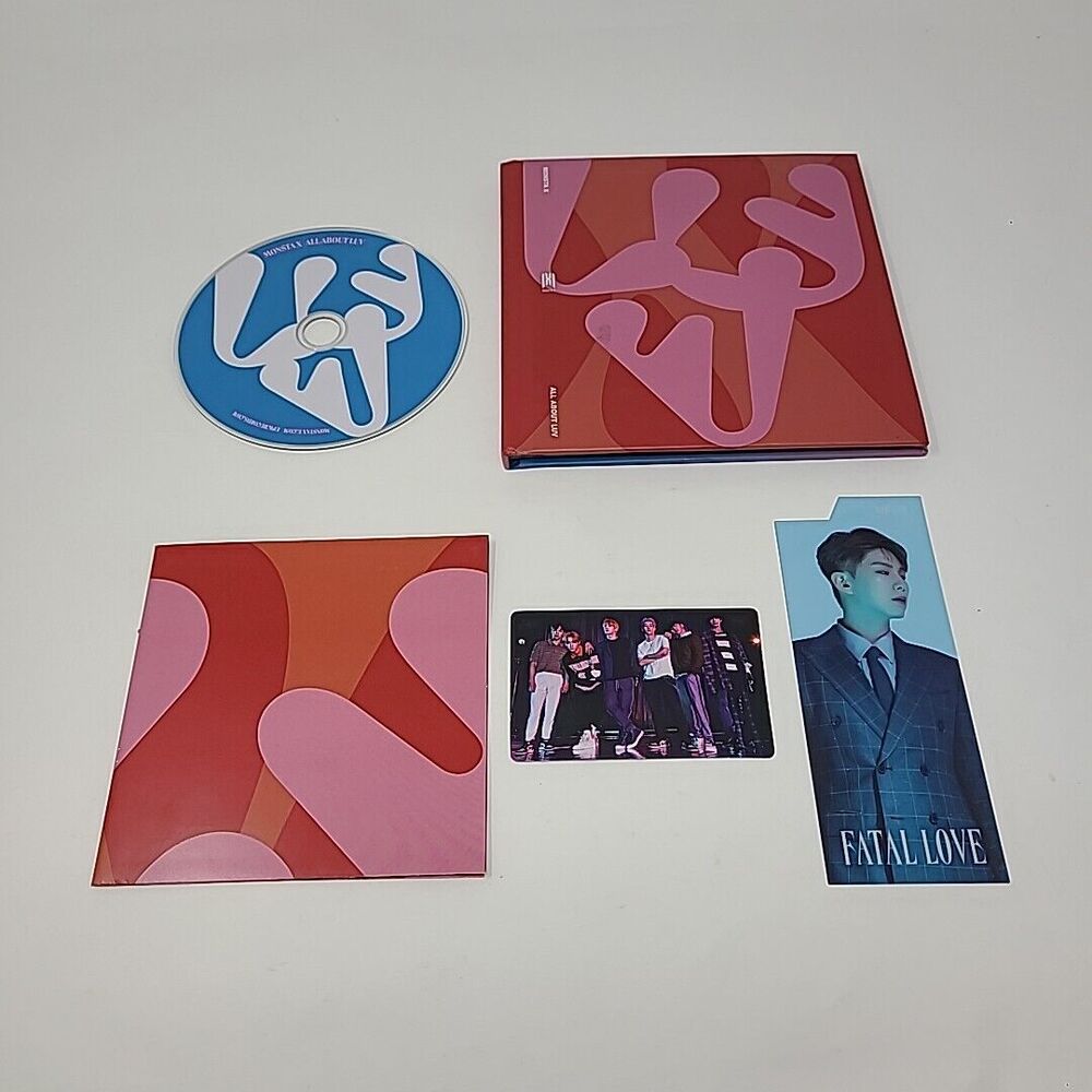 Monsta X All About Luv Kpop Album with Poster and bookmark